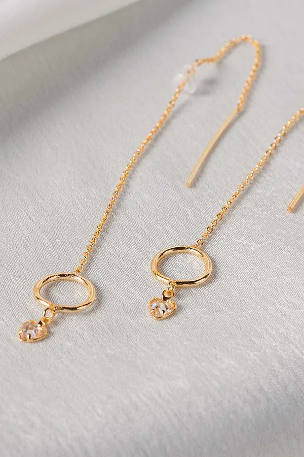 Threader Earrings Gold